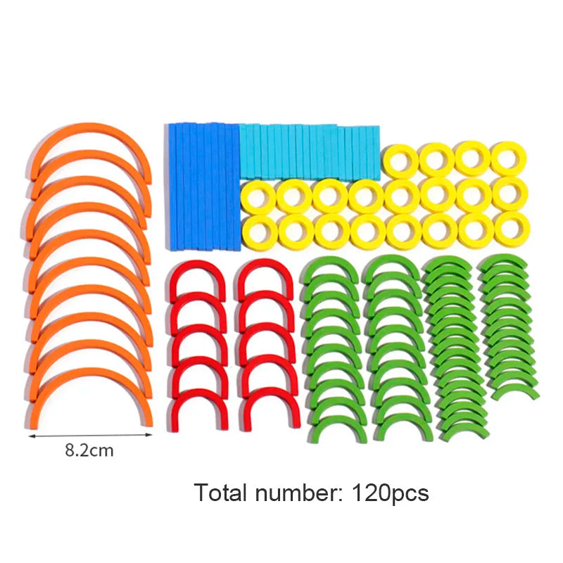 Sticks & Rings IQ Puzzle Set (120 pcs + Challenge Cards)